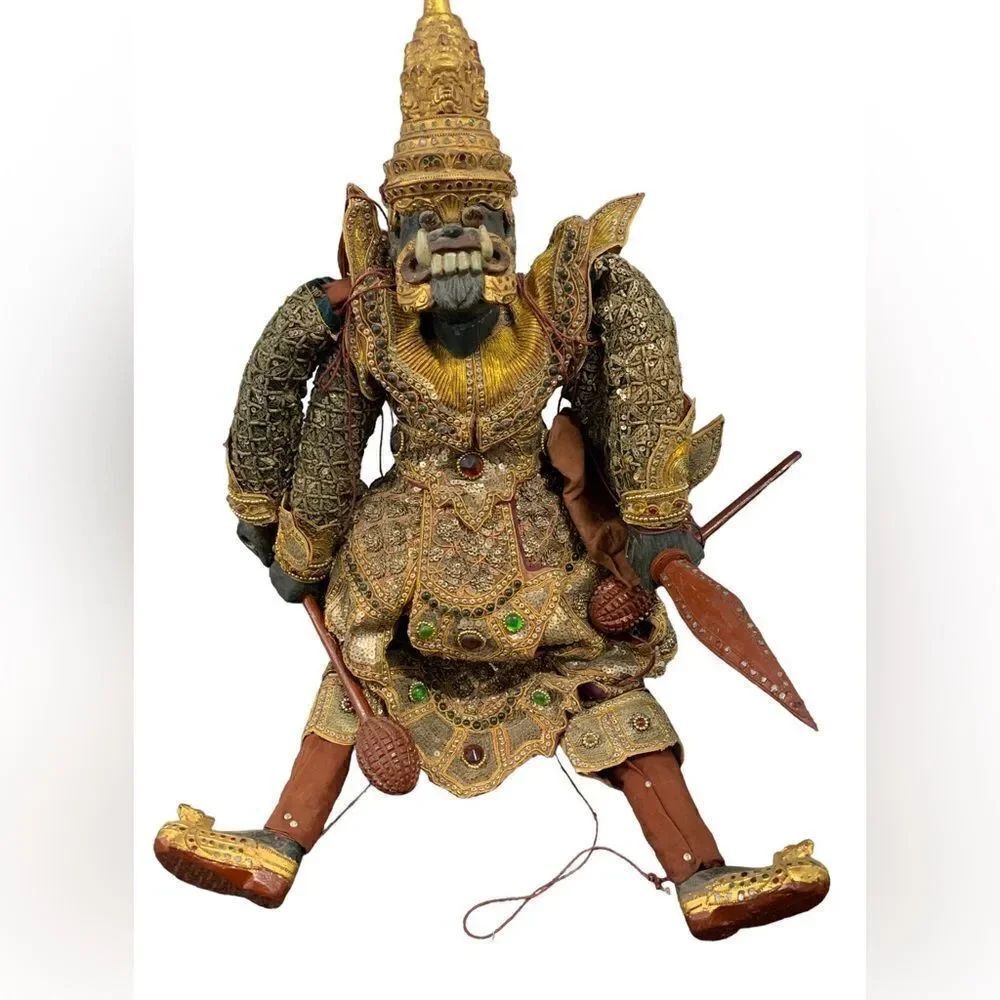 Burmese yok-thei marionette puppet of Ravana, Collectible